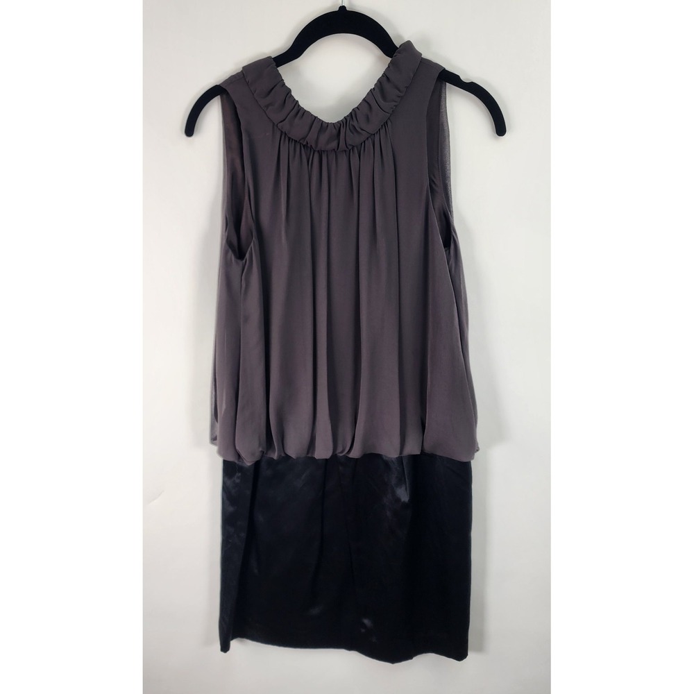 United Arrows Dress Women's 4 Quiet Luxury Silk Blend Black Open Back Japan